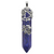 Gemstone Pendant, Flower Wrapped Stone Hexagon, Antique Silver, Alloy, 62mm x 14mm, Available in Multiple Gemstones, 1 pc