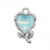 Charm, Crystal Heart, Silver, Alloy, 16mm x 10.5mm x 4mm, Sold Per pkg of 10, Available in Multiple Colours