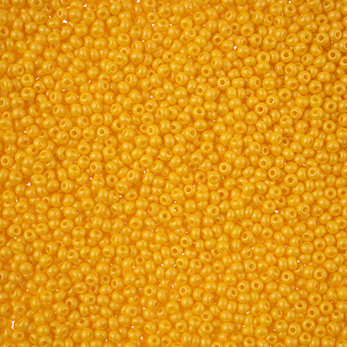 10/0 -Czech Seed Beads PermaLux Dyed Chalk Dark Yellow