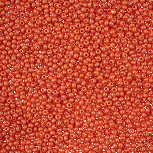 10/0 -Czech Seed Beads PermaLux Dyed Chalk Orange