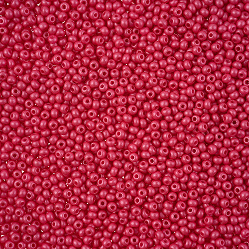 10/0 -Czech Seed Beads PermaLux Dyed Chalk Fuchsia