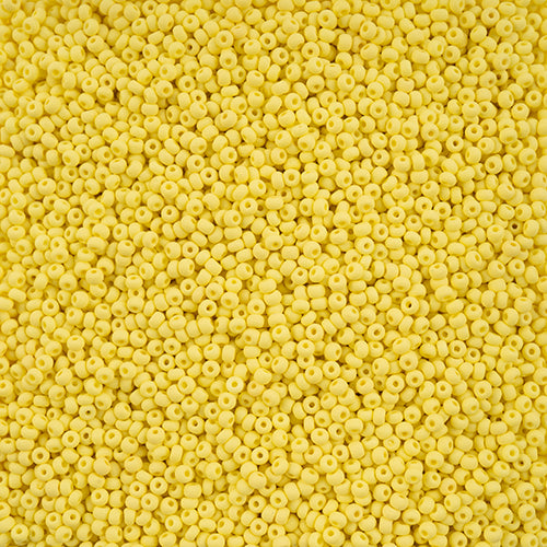 10/0 -Czech Seed Beads PermaLux Dyed Chalk Light Yellow Matt