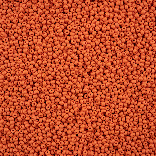 10/0 -Czech Seed Beads PermaLux Dyed Chalk Orange Matt