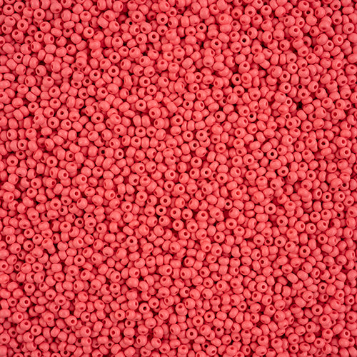 10/0 -Czech Seed Beads PermaLux Dyed Chalk Red Matt