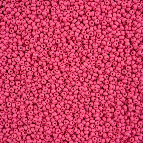 10/0 -Czech Seed Beads PermaLux Dyed Chalk Dark Fuchsia Matt