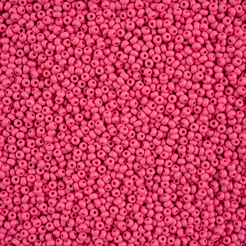 10/0 -Czech Seed Beads PermaLux Dyed Chalk Dark Fuchsia Matt