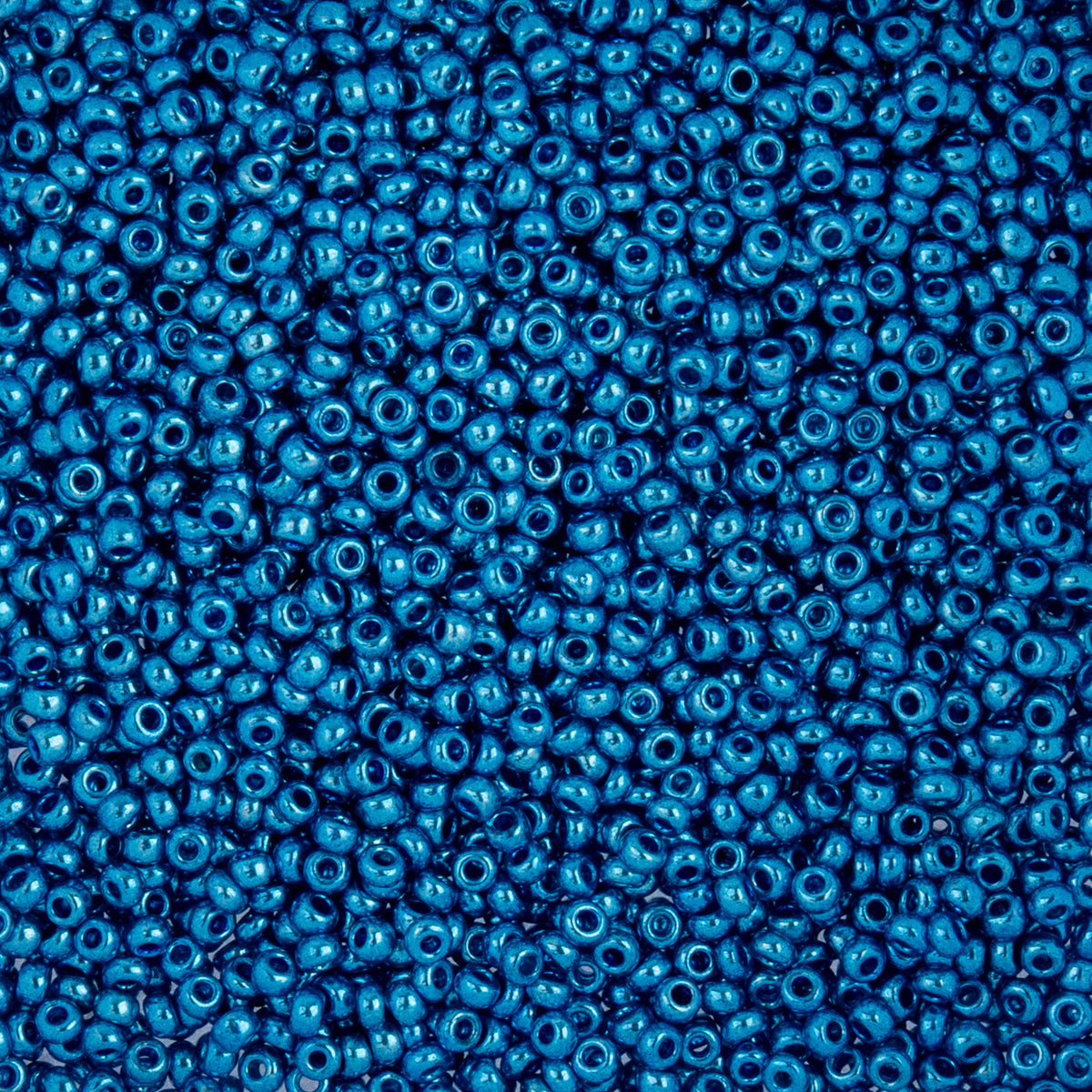 Czech Seed Beads apx. 22g Vial 10/0 Metallic Blue (75)