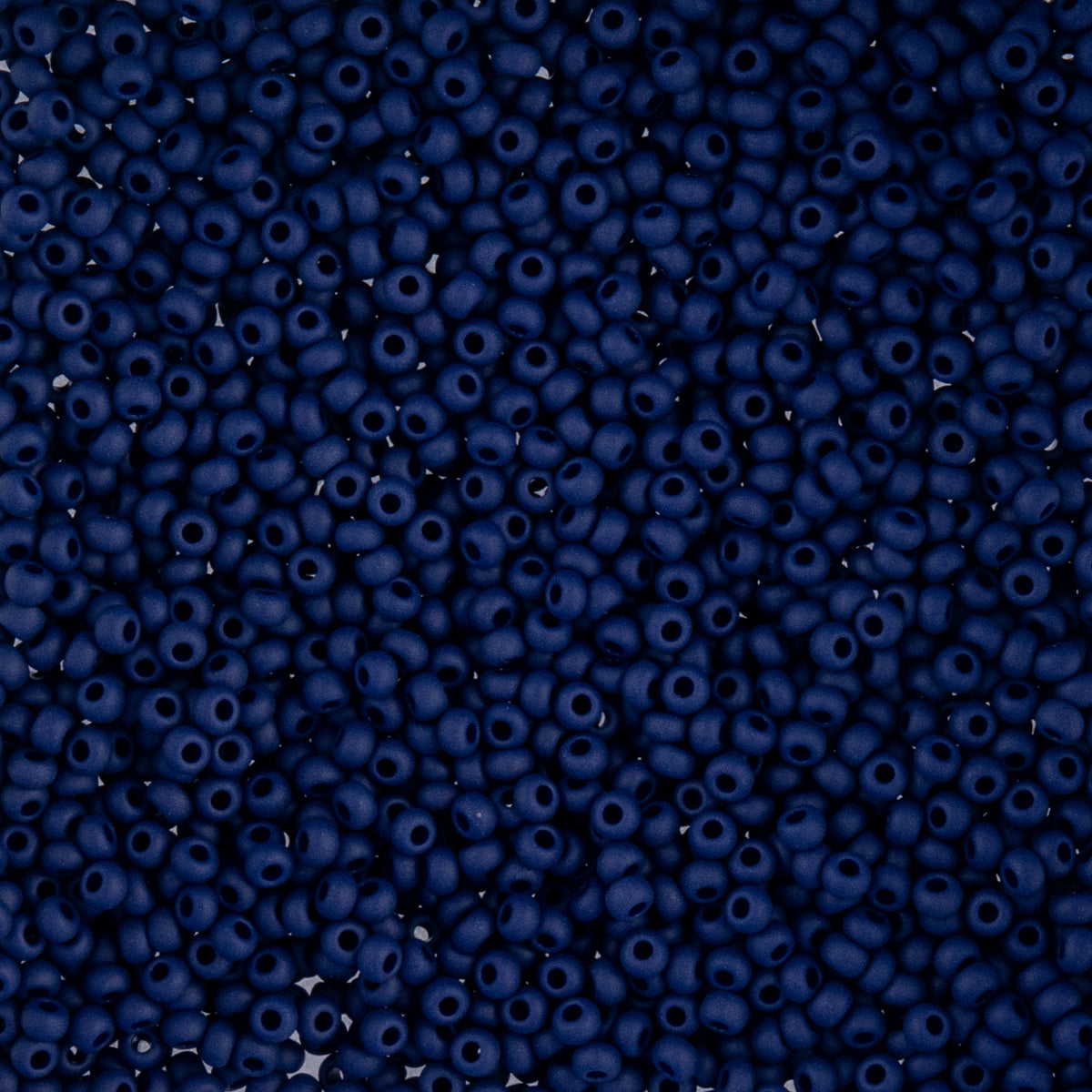 Czech Seed Beads apx. 22g Vial 10/0 Opaque Dark Royal Blue Matt (82)