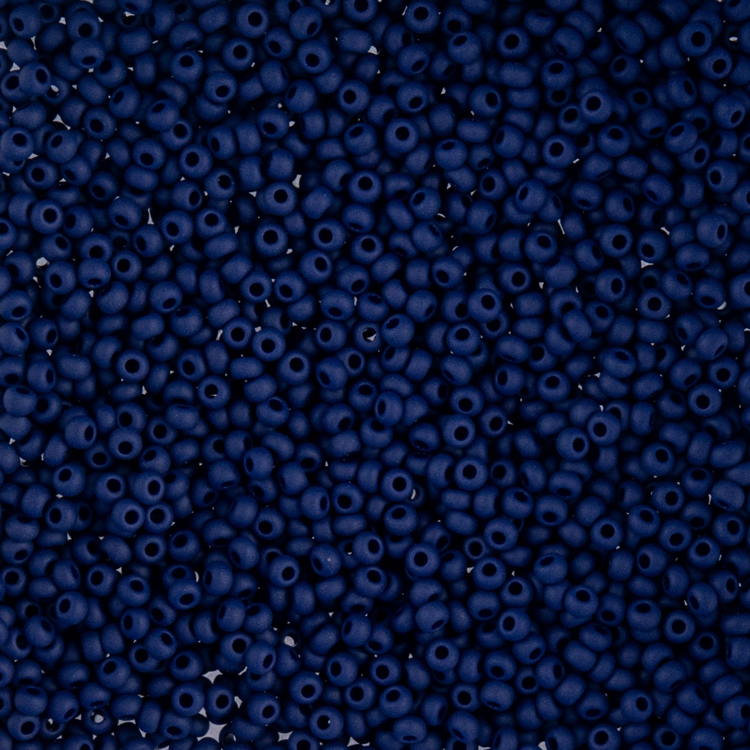 Czech Seed Beads apx. 22g Vial 10/0 Opaque Dark Royal Blue Matt (82)