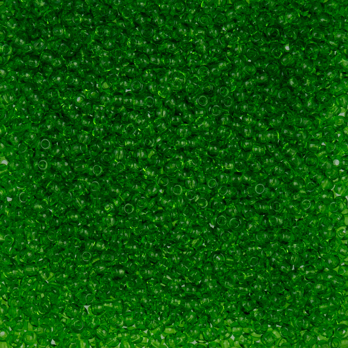 Czech Seed Beads apx. 22g Vial 10/0 Transparent Dark Green Matt (44)