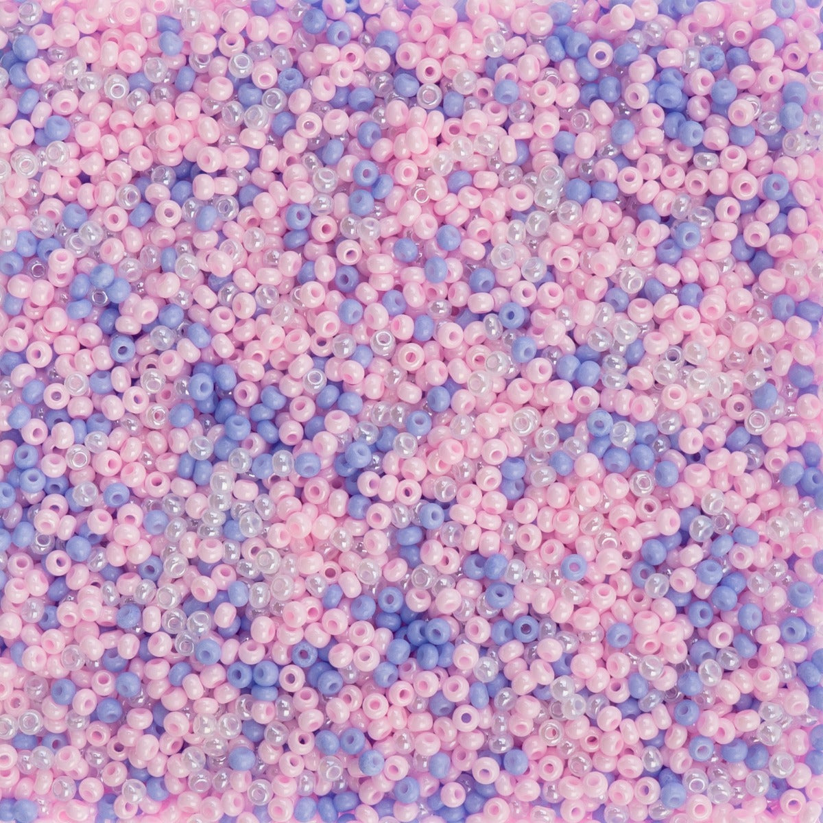 Czech Seed Beads apx. 22g Vial 10/0 Cotton Candy Mix (118)