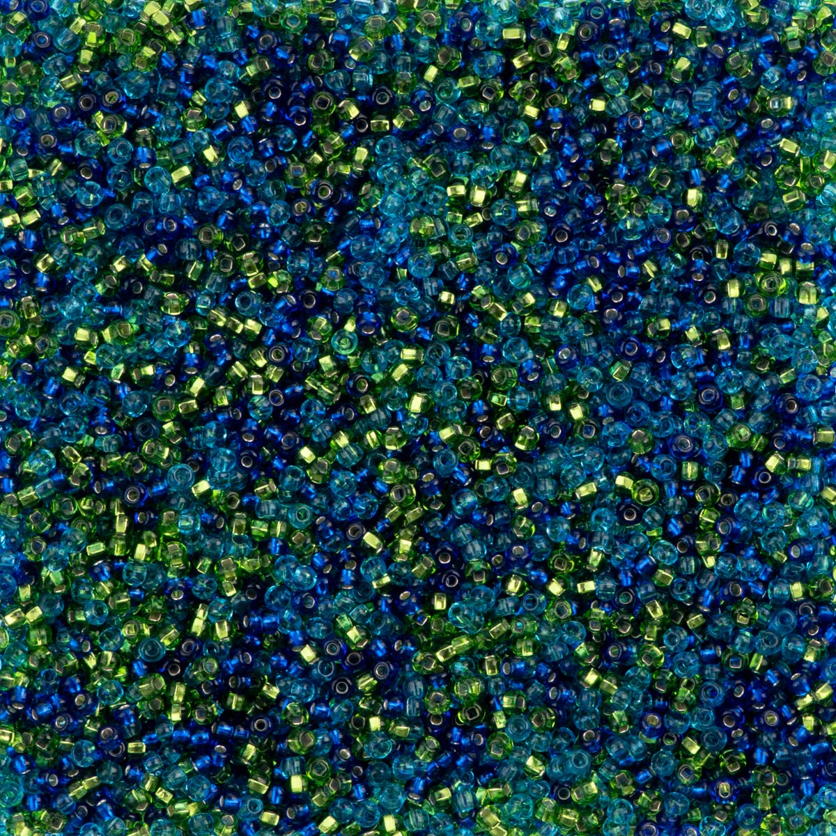 Czech Seed Beads apx. 22g Vial 10/0 Citrus Lagoon Mix (51)