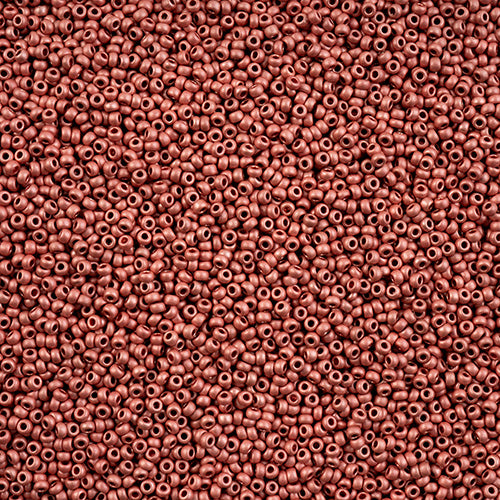 Czech Seed Bead 11/0 Pink Flamingo Terra Metallic Matt.