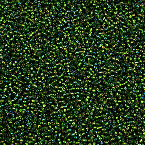 Czech Seed Bead 11/0 S/L Green Rainbow (65)