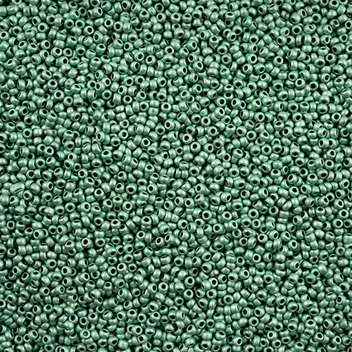 Czech Seed Bead 11/0 Turquoise blue Terra Metallic Matt