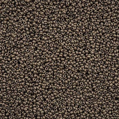 Czech Seed Bead 11/0 GreYTerra Metallic Matt.