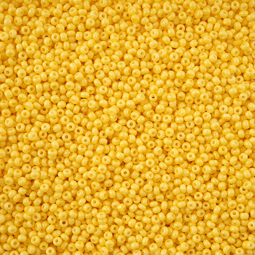 Czech Seed Beads - Czech 11/0 - Yellow Chalk Dyed Solgel