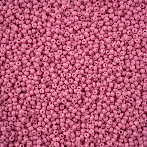 Czech Seed Beads - Czech 11/0 - Vial Bubble Gum Pink Chalk Dyed Solgel