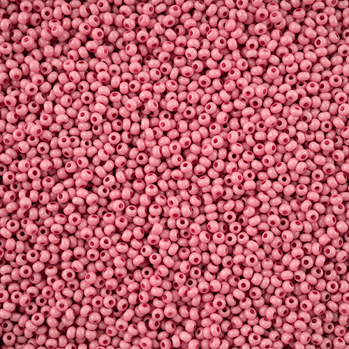 Czech Seed Beads - Czech 11/0 - Dark Pink Chalk Dyed Solgel