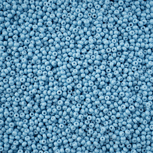 Czech Seed Beads - Czech 11/0 - Light Blue Chalk Dyed Solgel