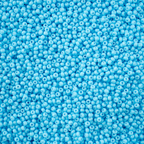 Czech Seed Beads - Czech 11/0 - Aqua Chalk Dyed Solgel