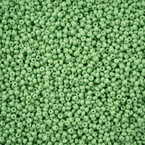 Czech Seed Beads - Czech 11/0 - Dark Green Chalk Dyed Solgel