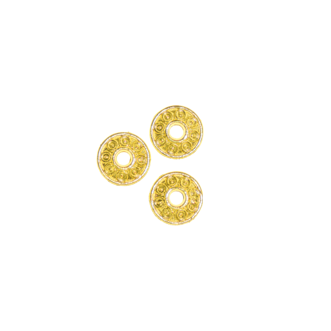 Spacers, Fancy Disk, Alloy, 8mm, Sold Per pkg of 24, Available in Multiple Colours