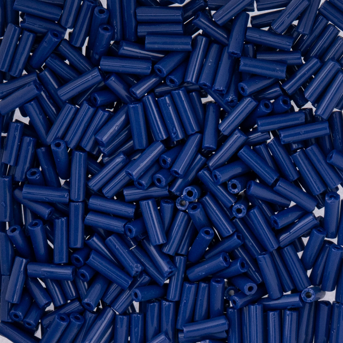 Czech Bugle Beads apx. 19g Vial #3 Opaque Dark Royal Blue