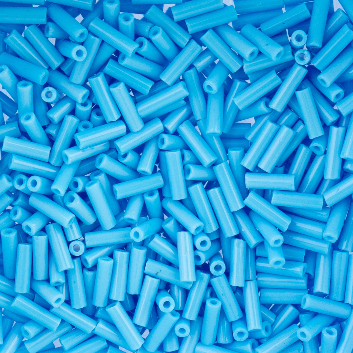 Czech Bugle Beads apx. 19g Vial #3 Opaque Light Blue
