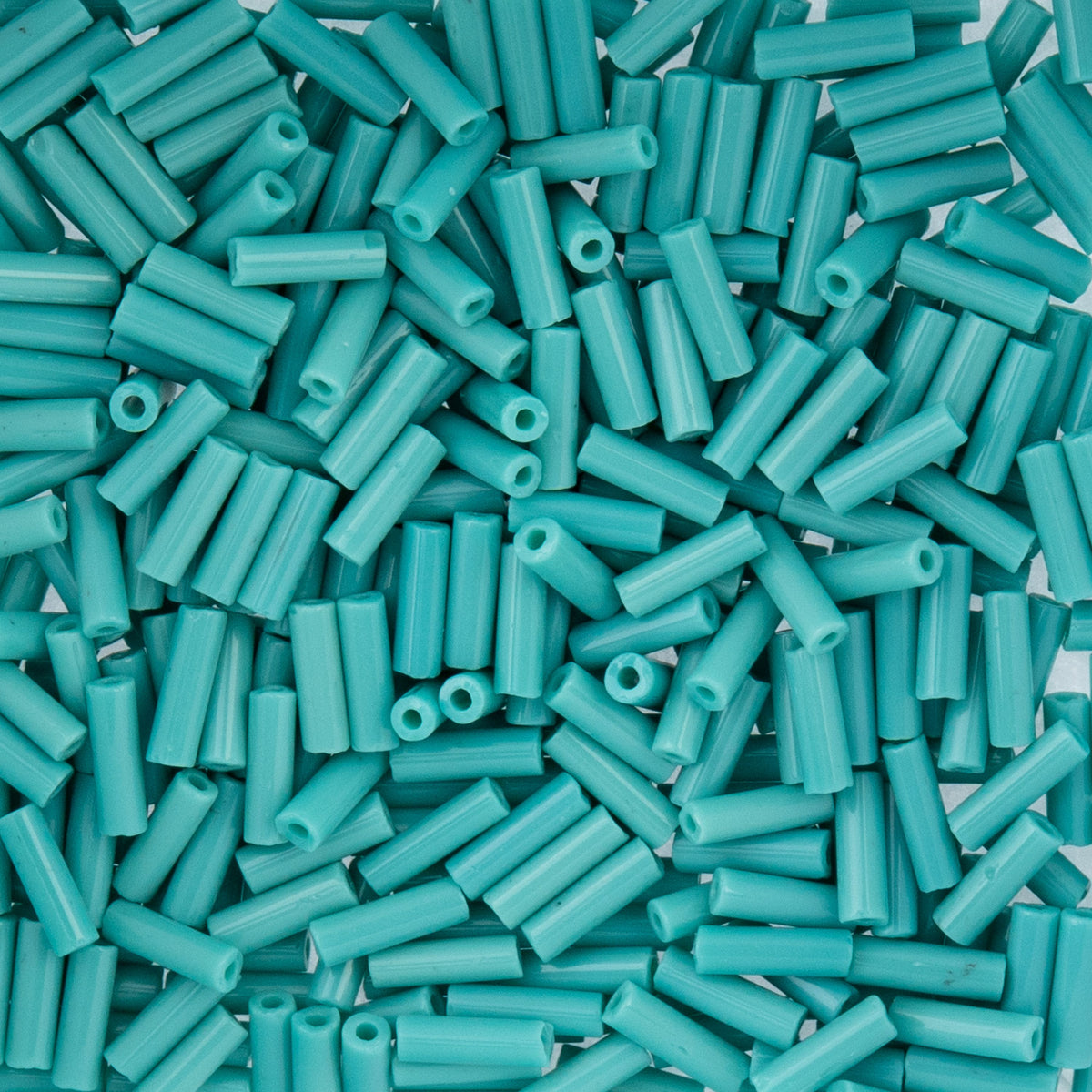 Czech Bugle Beads apx. 19g Vial #3 Opaque Turquoise