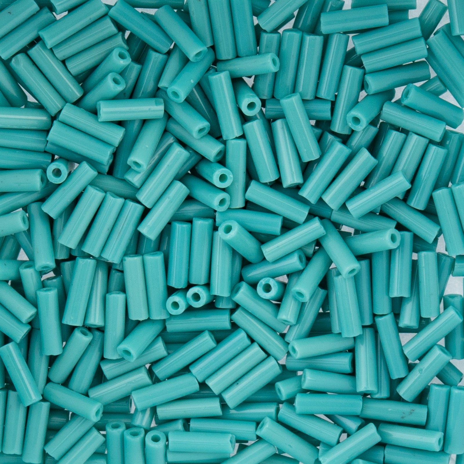 Czech Bugle Beads apx. 19g Vial #3 Opaque Turquoise