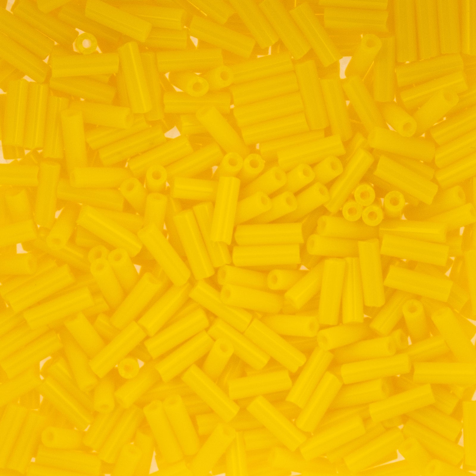 Czech Bugle Beads apx. 19g Vial #3 Opaque Gold Yellow