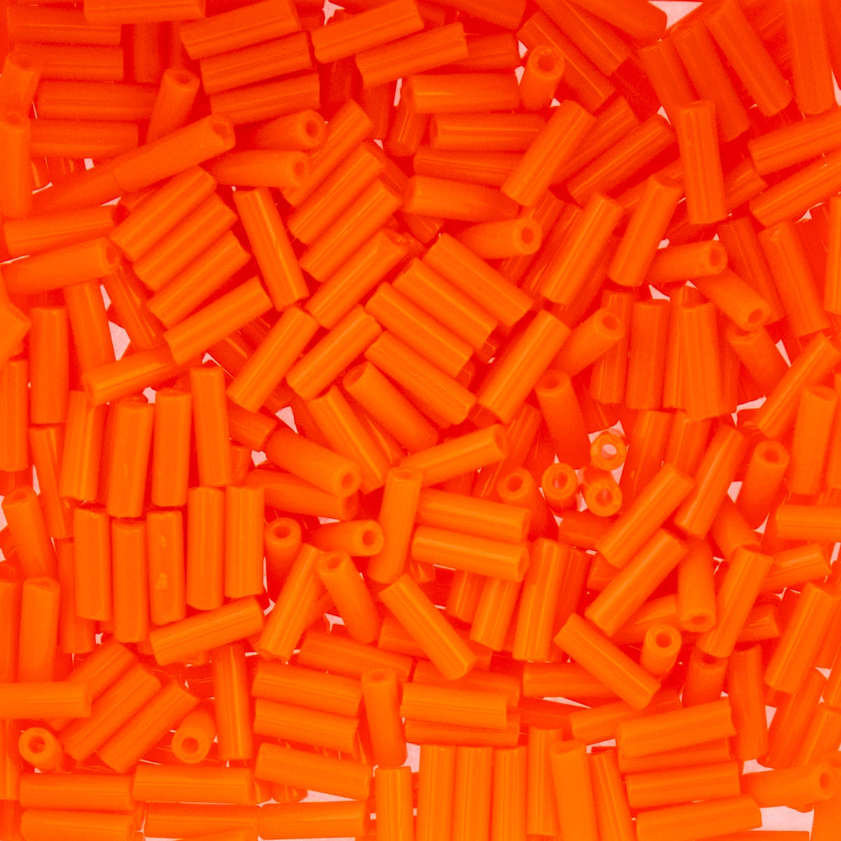 Czech Bugle Beads apx. 19g Vial #3 Opaque Orange