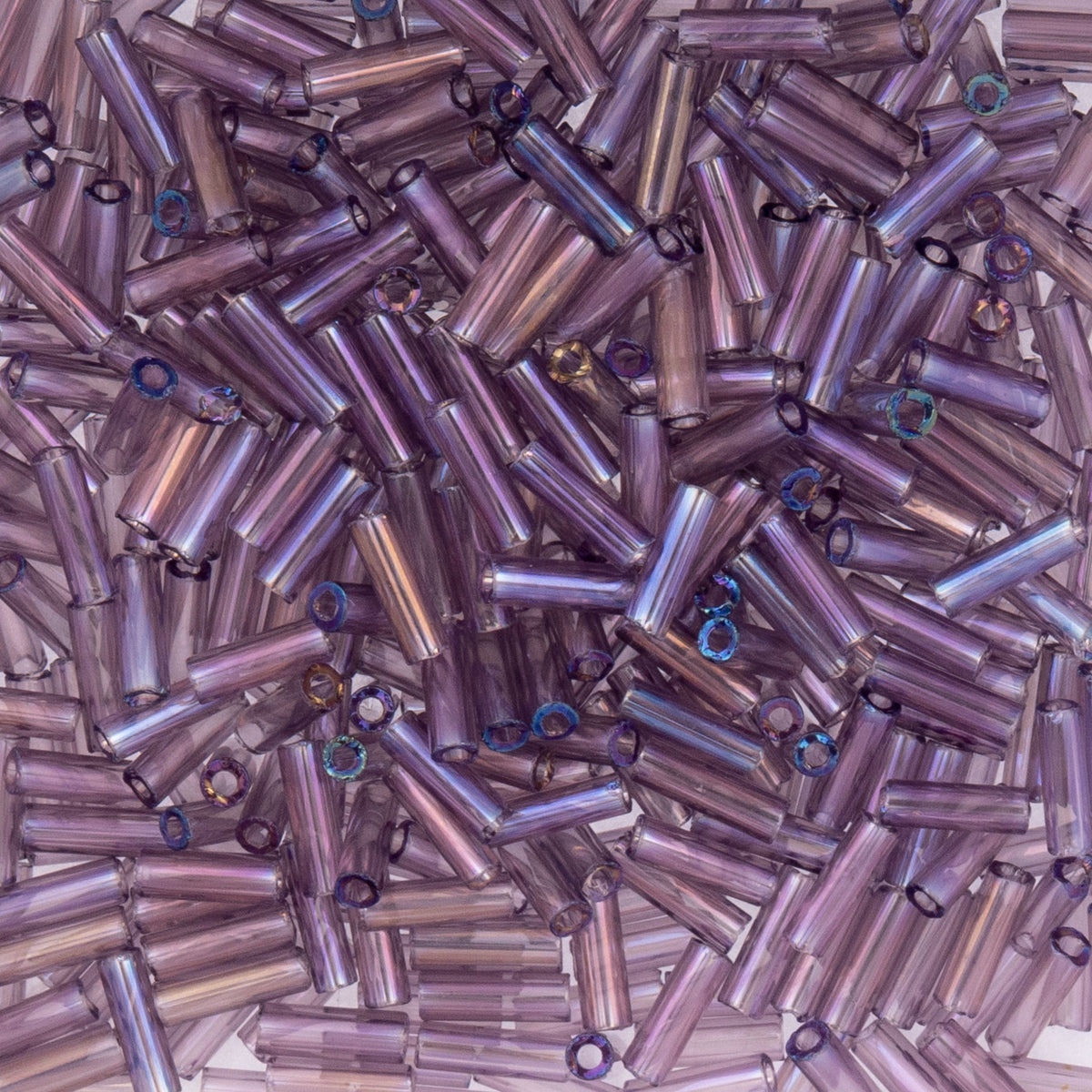Czech Bugle Beads apx. 19g Vial #3 Transparent Light Amethyst AB