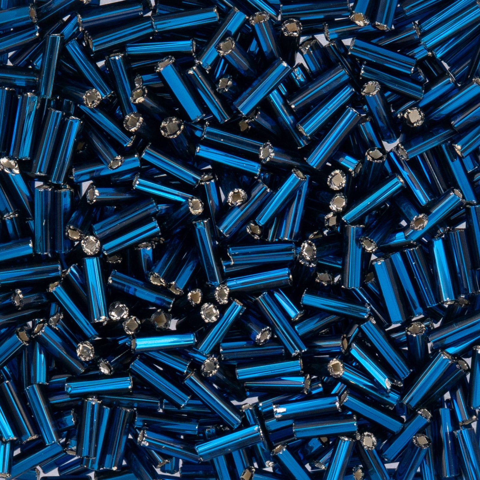 Czech Bugle Beads apx. 19g Vial #3 S/L Dark Aqua