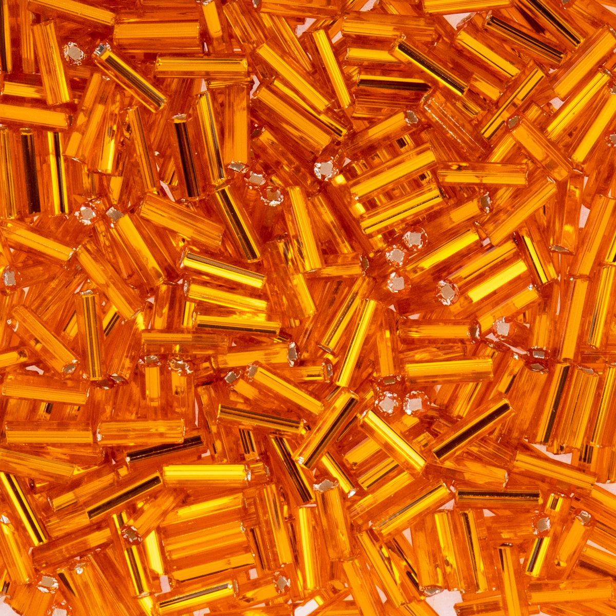 Czech Bugle Beads apx. 19g Vial #3 S/L Light Orange