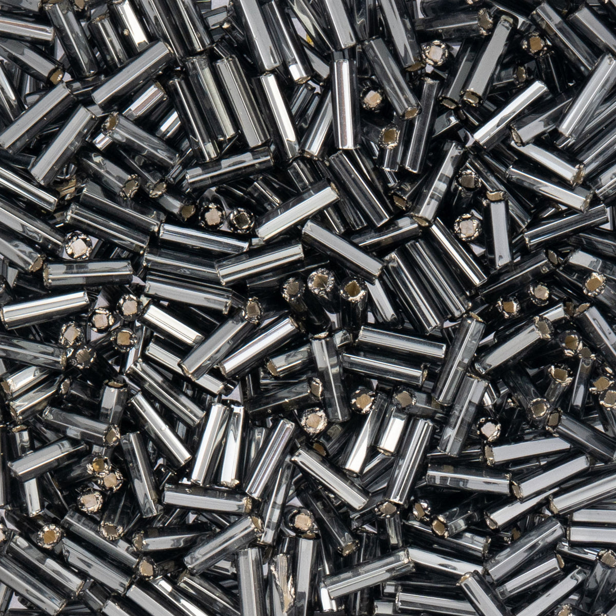 Czech Bugle Beads apx. 19g Vial #3 S/L Grey