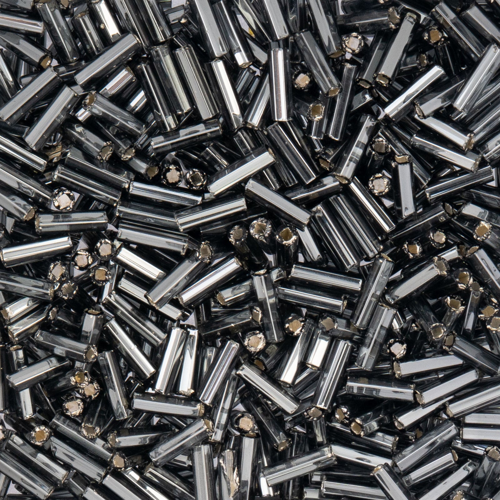 Czech Bugle Beads apx. 19g Vial #3 S/L Grey