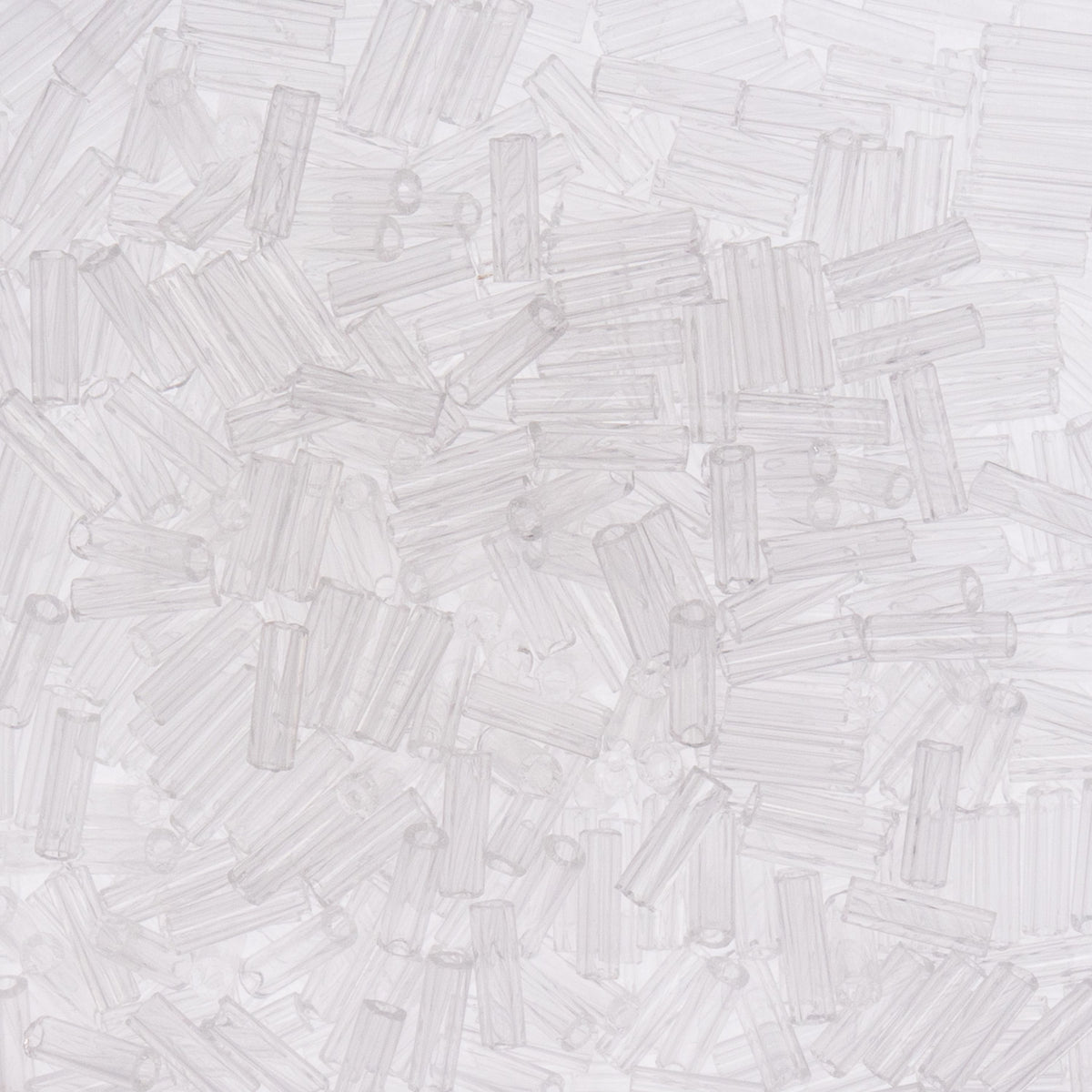 Czech Bugle Beads apx. 19g Vial #3 Transparent Crystal