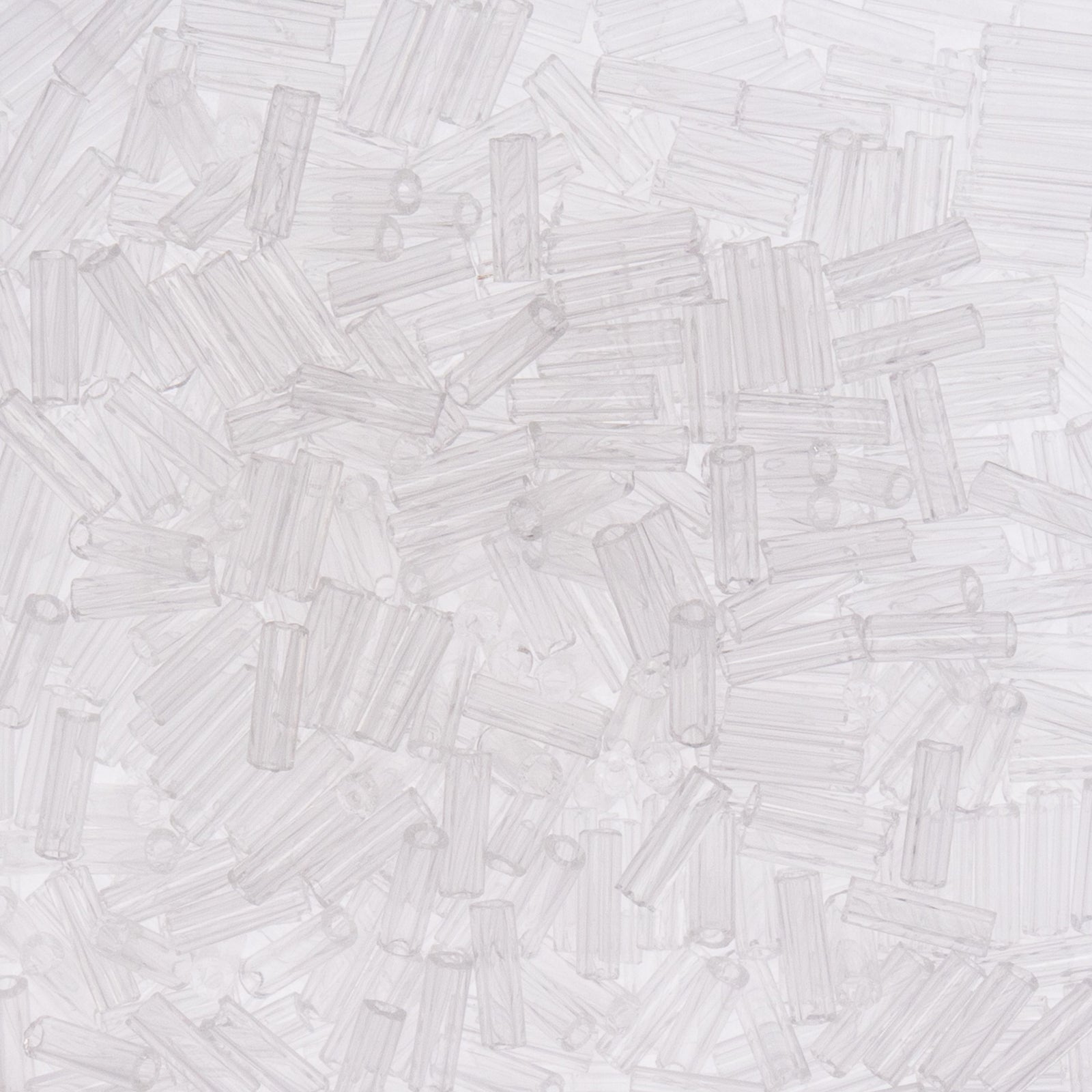 Czech Bugle Beads apx. 19g Vial #3 Transparent Crystal