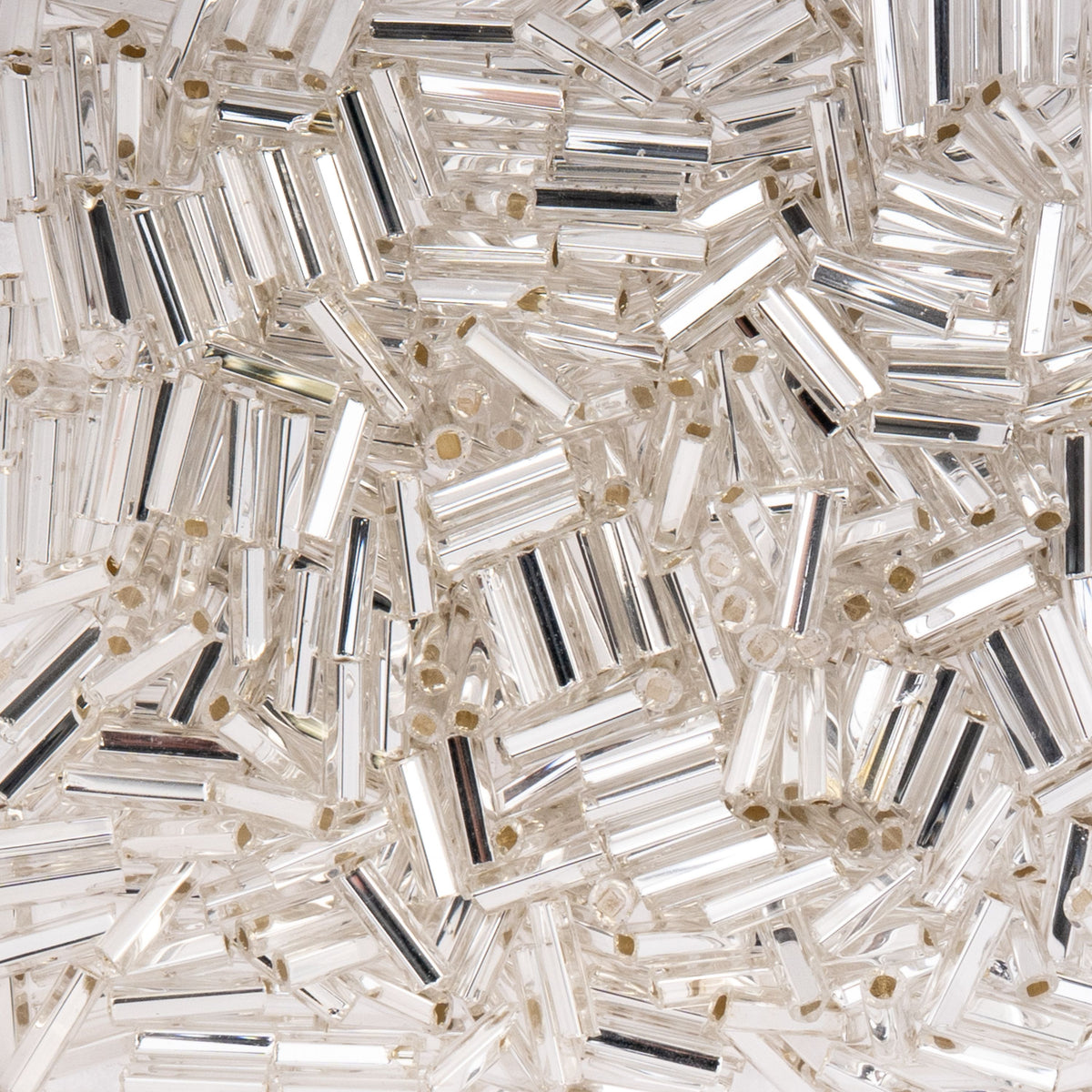 Czech Bugle Beads apx. 19g Vial #3 S/L Crystal