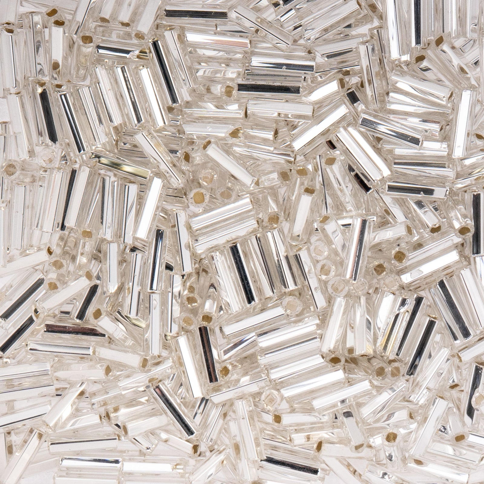 Czech Bugle Beads apx. 19g Vial #3 S/L Crystal