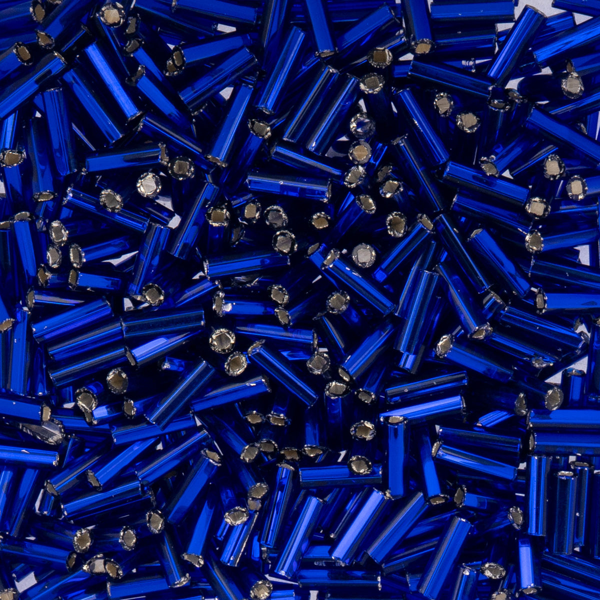 Czech Bugle Beads apx. 19g Vial #3 S/L Royal Blue
