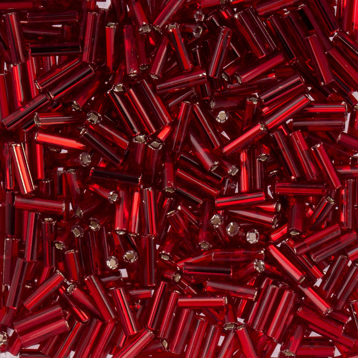 Czech Bugle Beads apx. 19g Vial #3 S/L Red