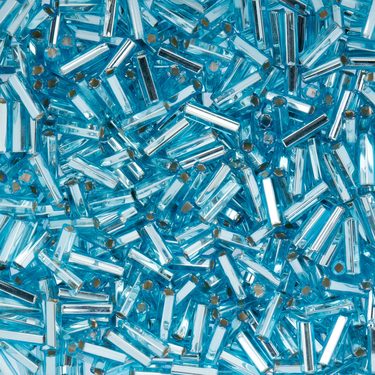 Czech Bugle Beads apx. 19g Vial #3 S/L Aqua