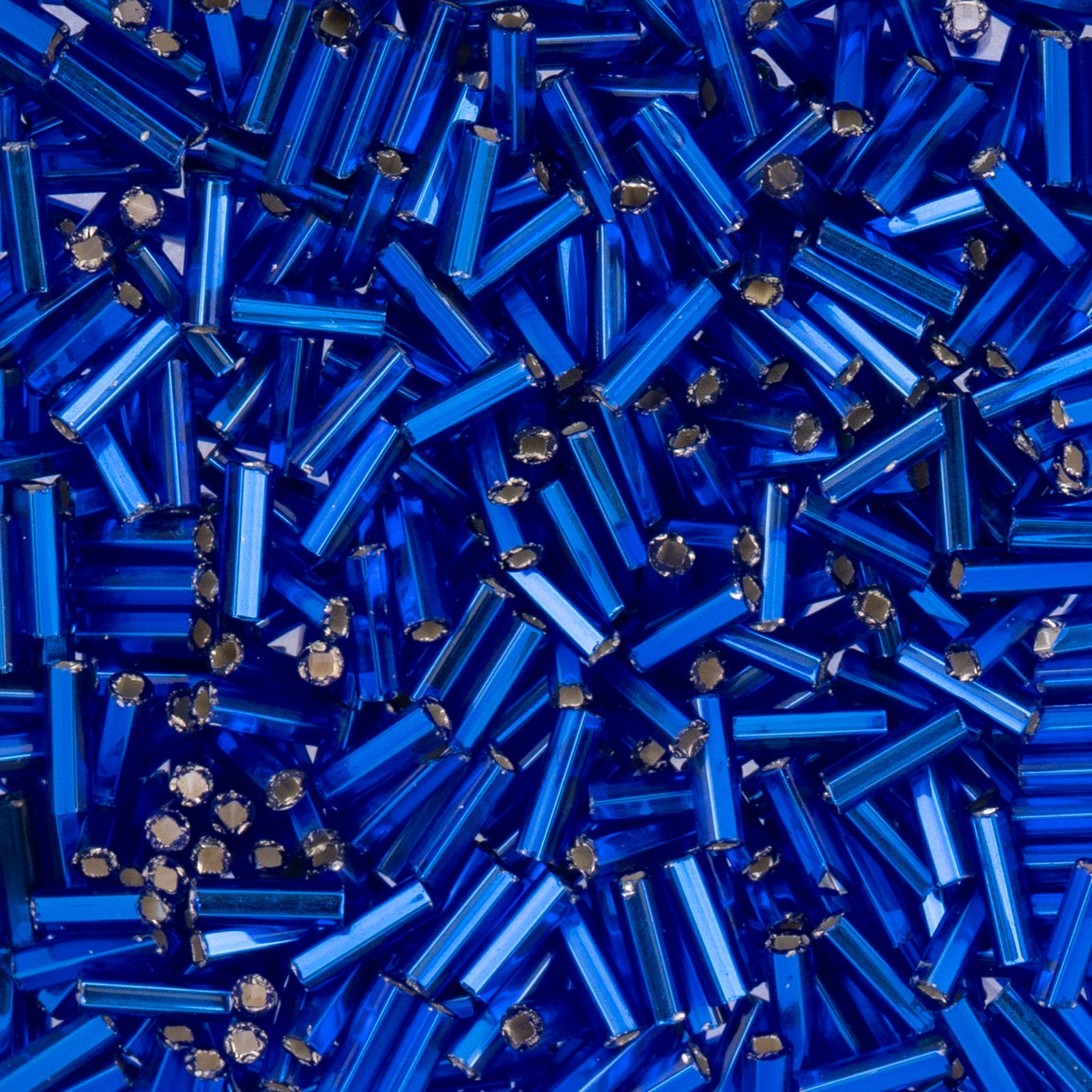 Czech Bugle Beads apx. 19g Vial #3 S/L Dark Blue