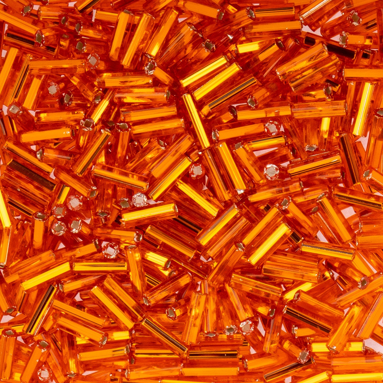 Czech Bugle Beads apx. 19g Vial #3 S/L Orange