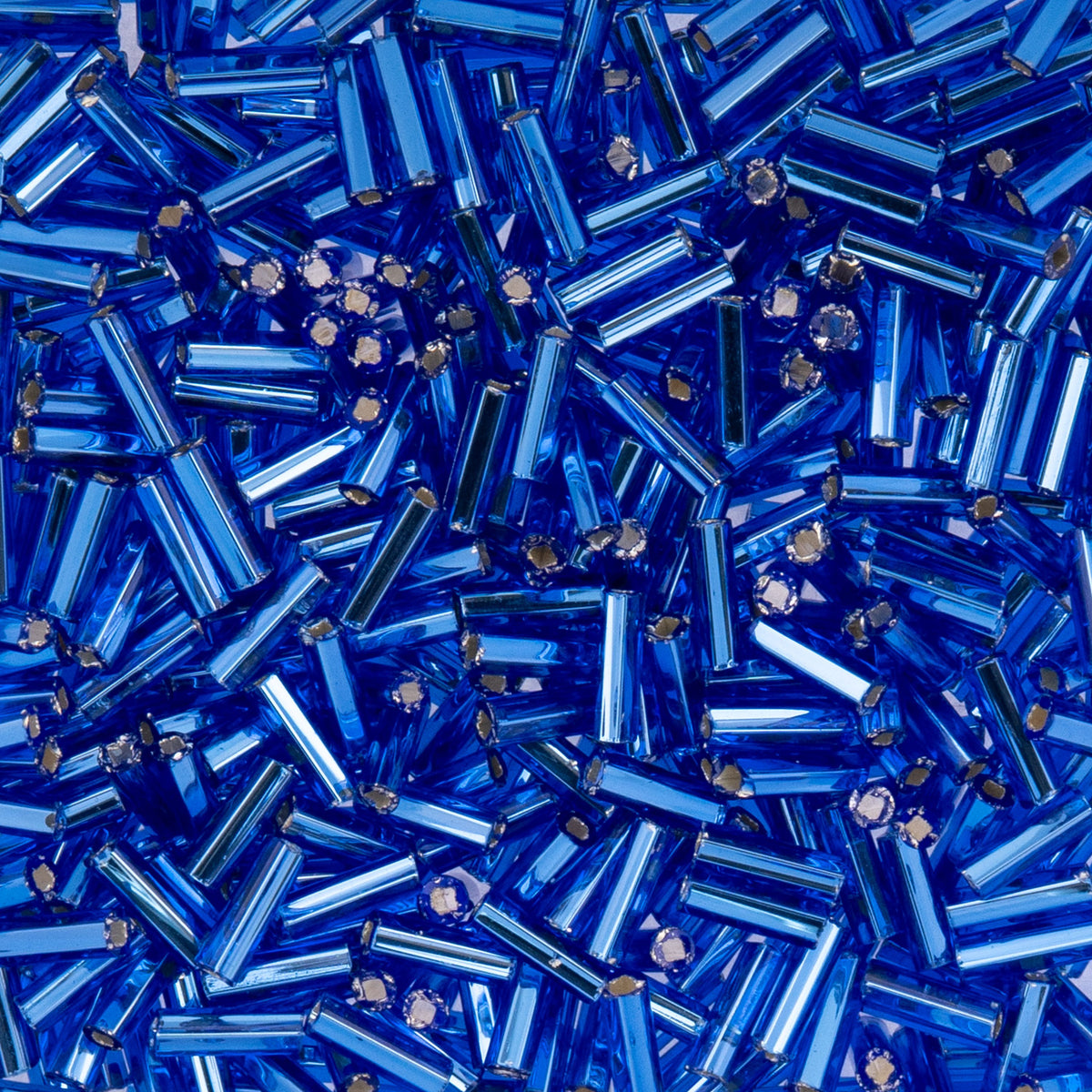 Czech Bugle Beads apx. 19g Vial #3 S/L Medium Blue