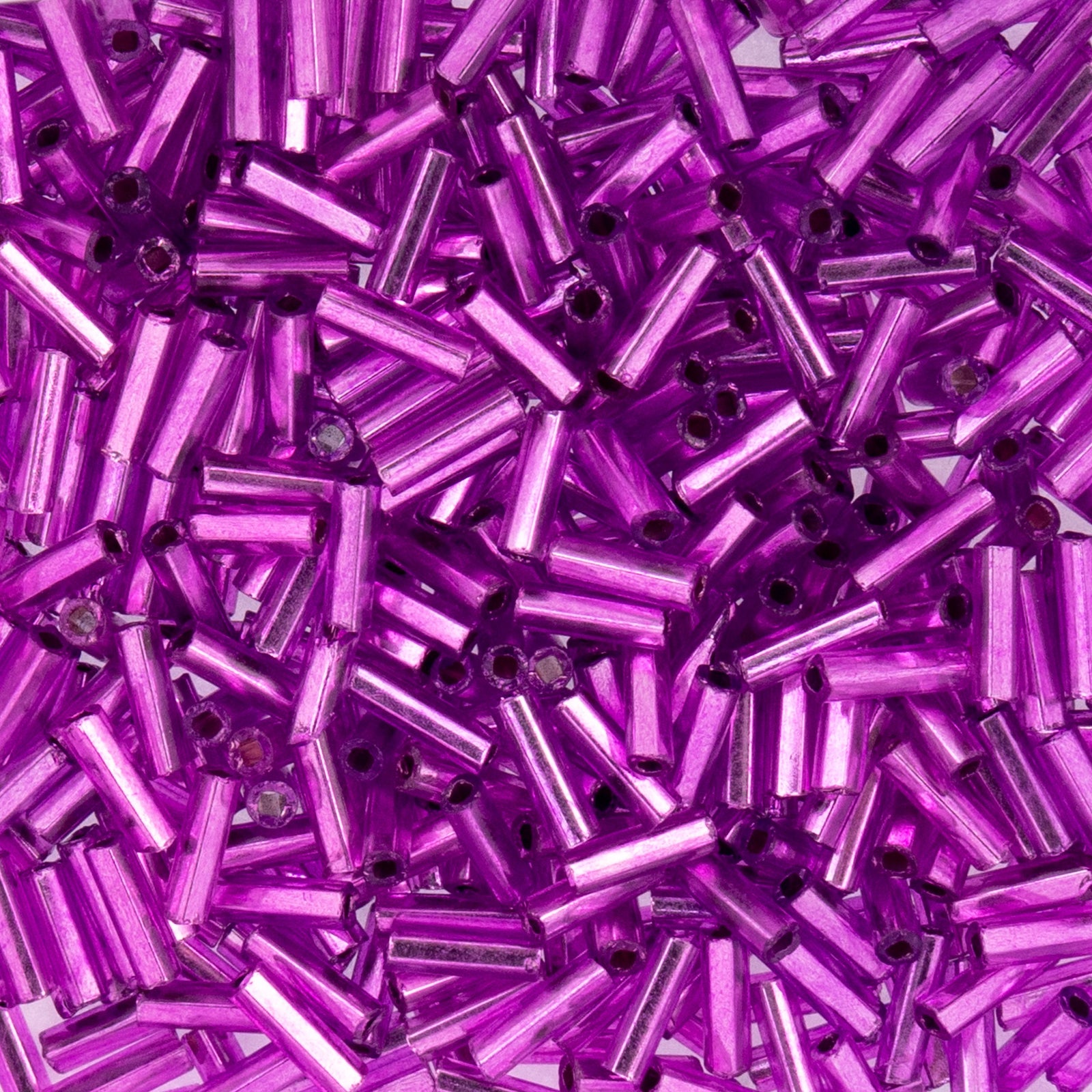 Czech Bugle Beads apx. 19g Vial #3 S/L Mauve Dyed