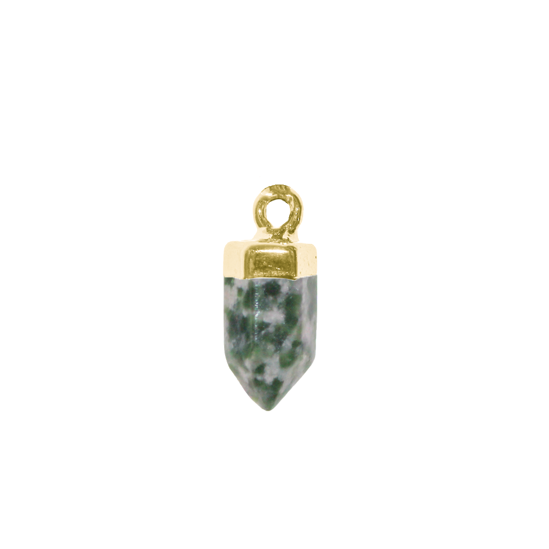 Charm, Faceted Stone, Gold, Alloy, Approx 16.5mm x 7mm, Sold Per pkg of 1, Available in Multiple Gemstones